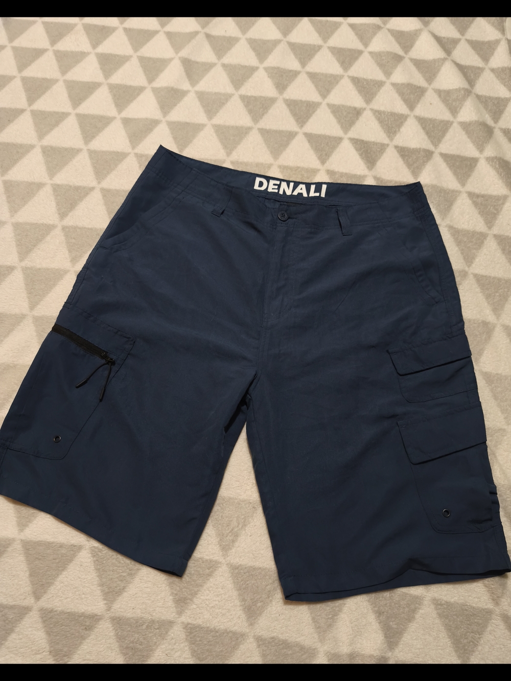 Denali Men's Dark Blue Cargo Shorts with Multi-Pocket Design